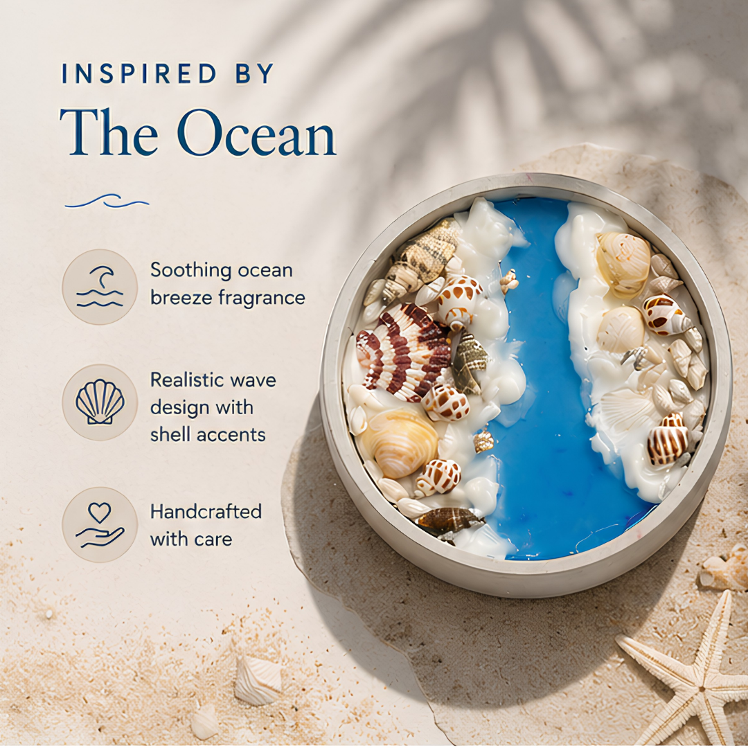 Ocean Breeze Shell Candle