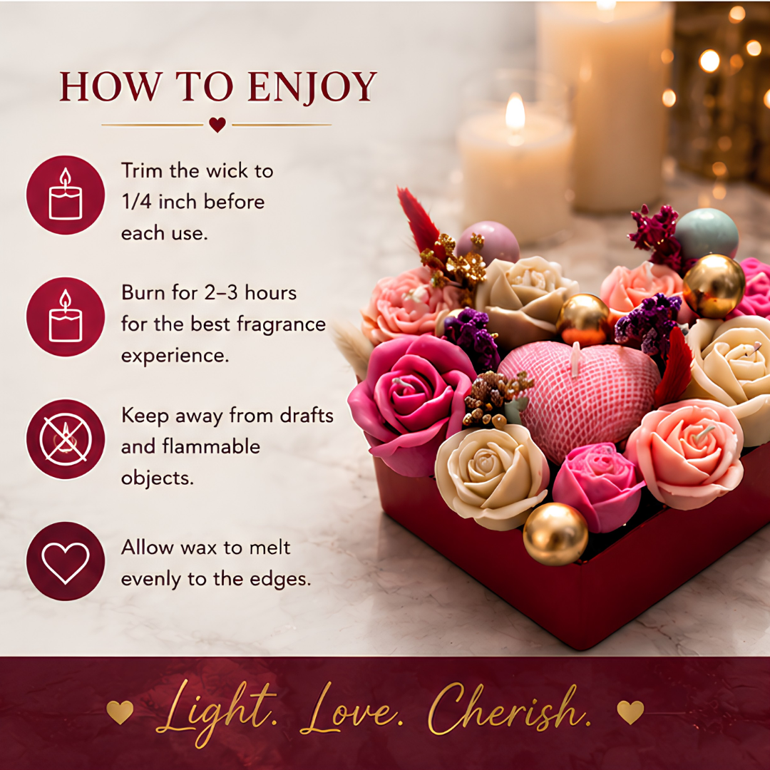 Scarlet Romance Bloom Candle