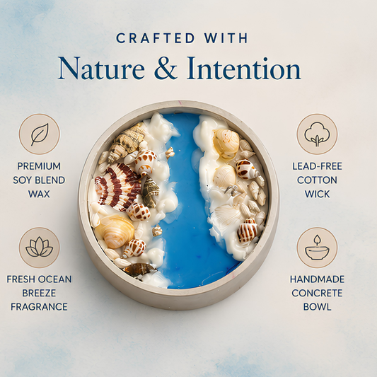 Ocean Breeze Shell Candle