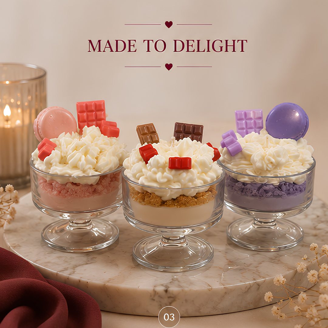 3 Dessert Candle set of 3