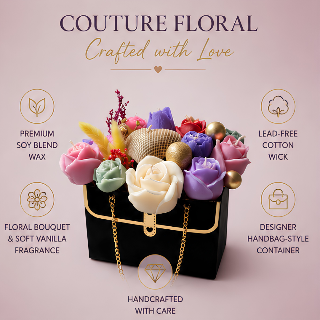 Chic Bloom Handbag Candle