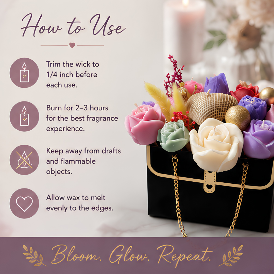 Chic Bloom Handbag Candle