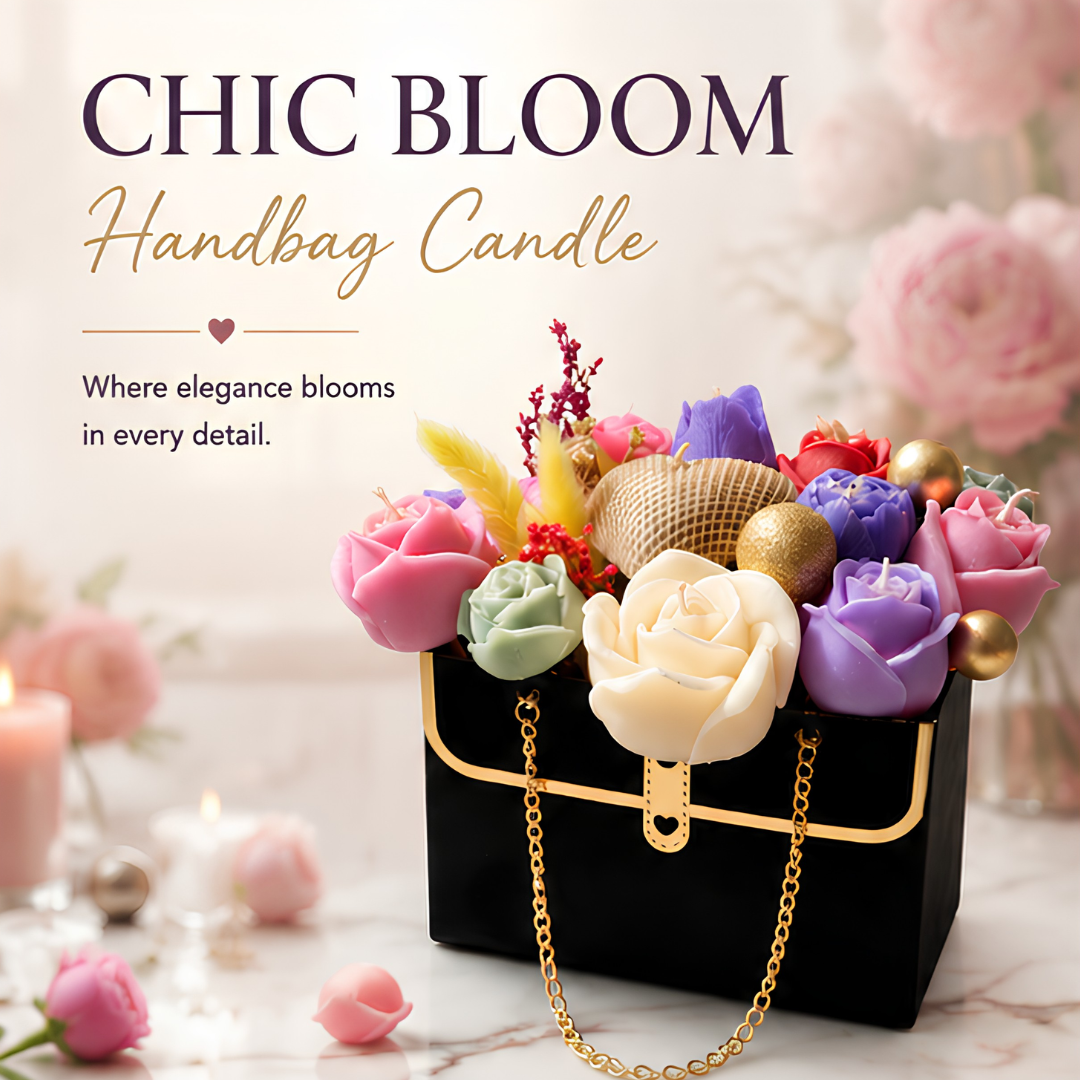 Chic Bloom Handbag Candle