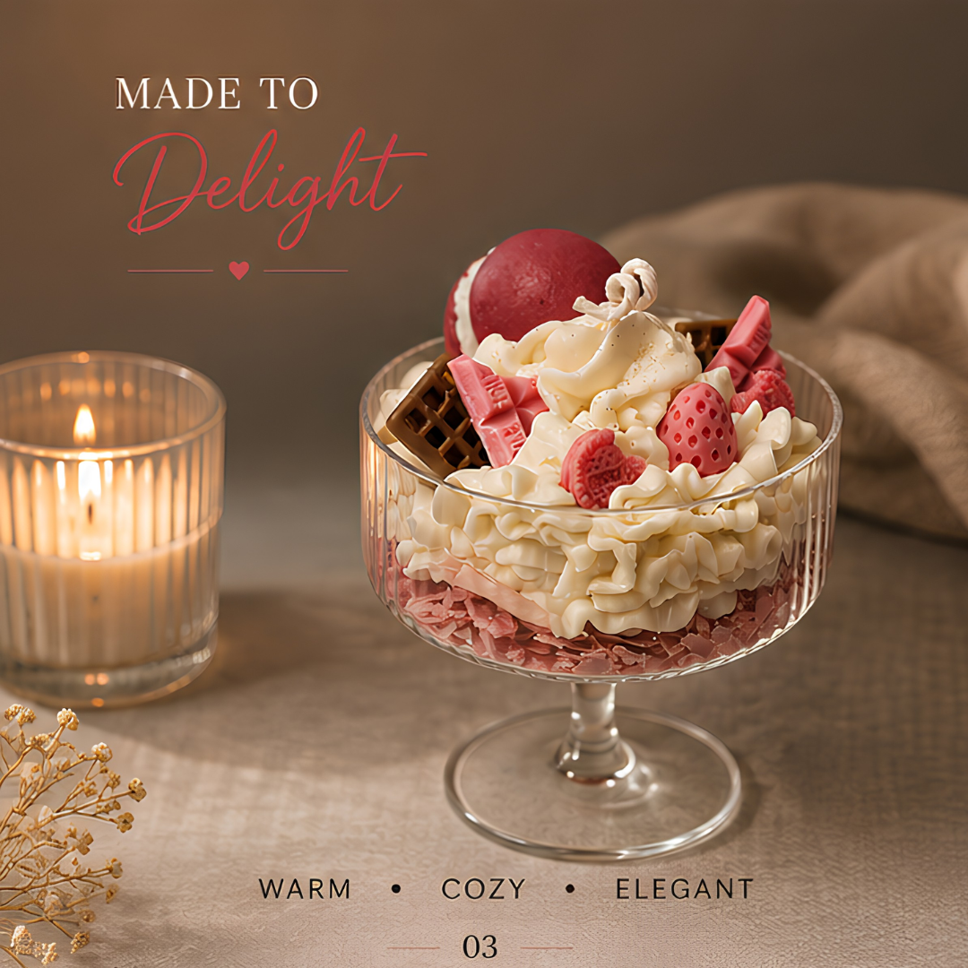 Strawberry Dessert Candle