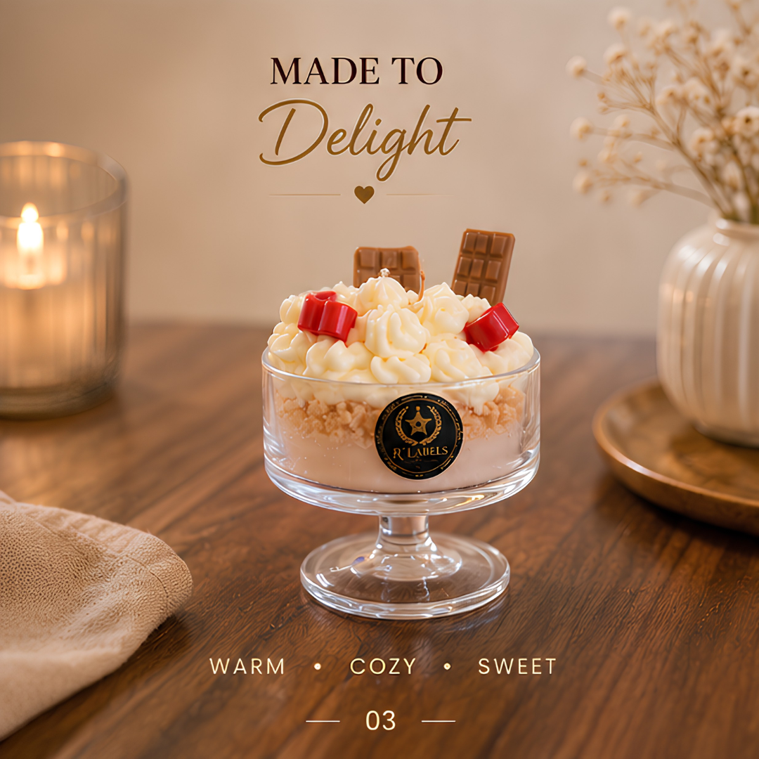 Strawberry Dessert Candle