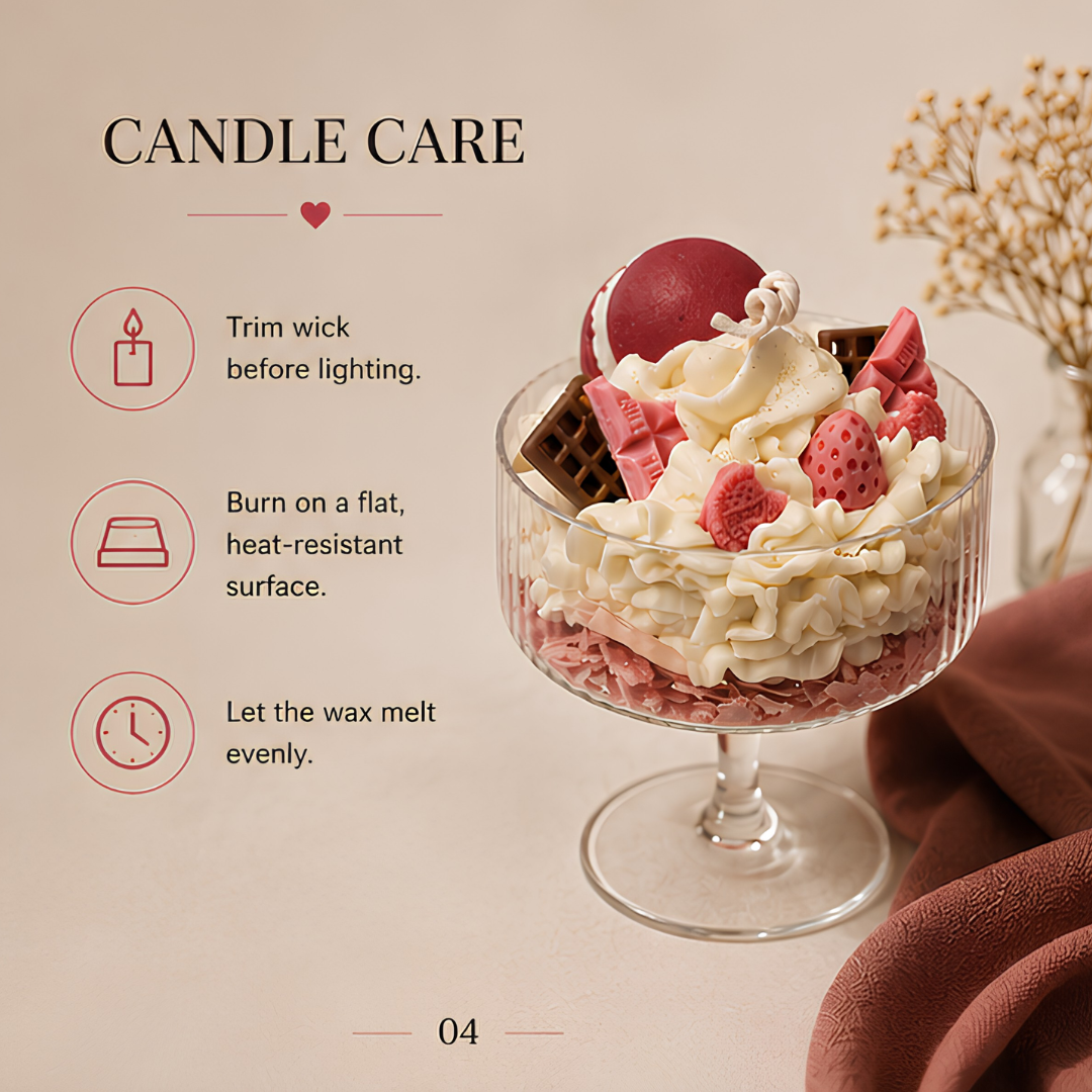 Strawberry Dessert Candle
