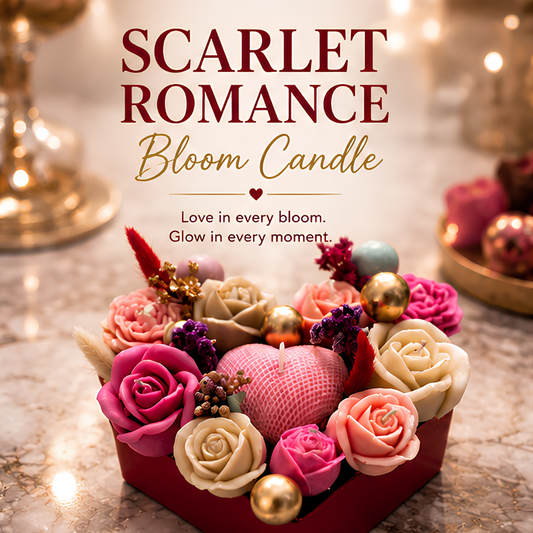 Scarlet Romance Bloom Candle
