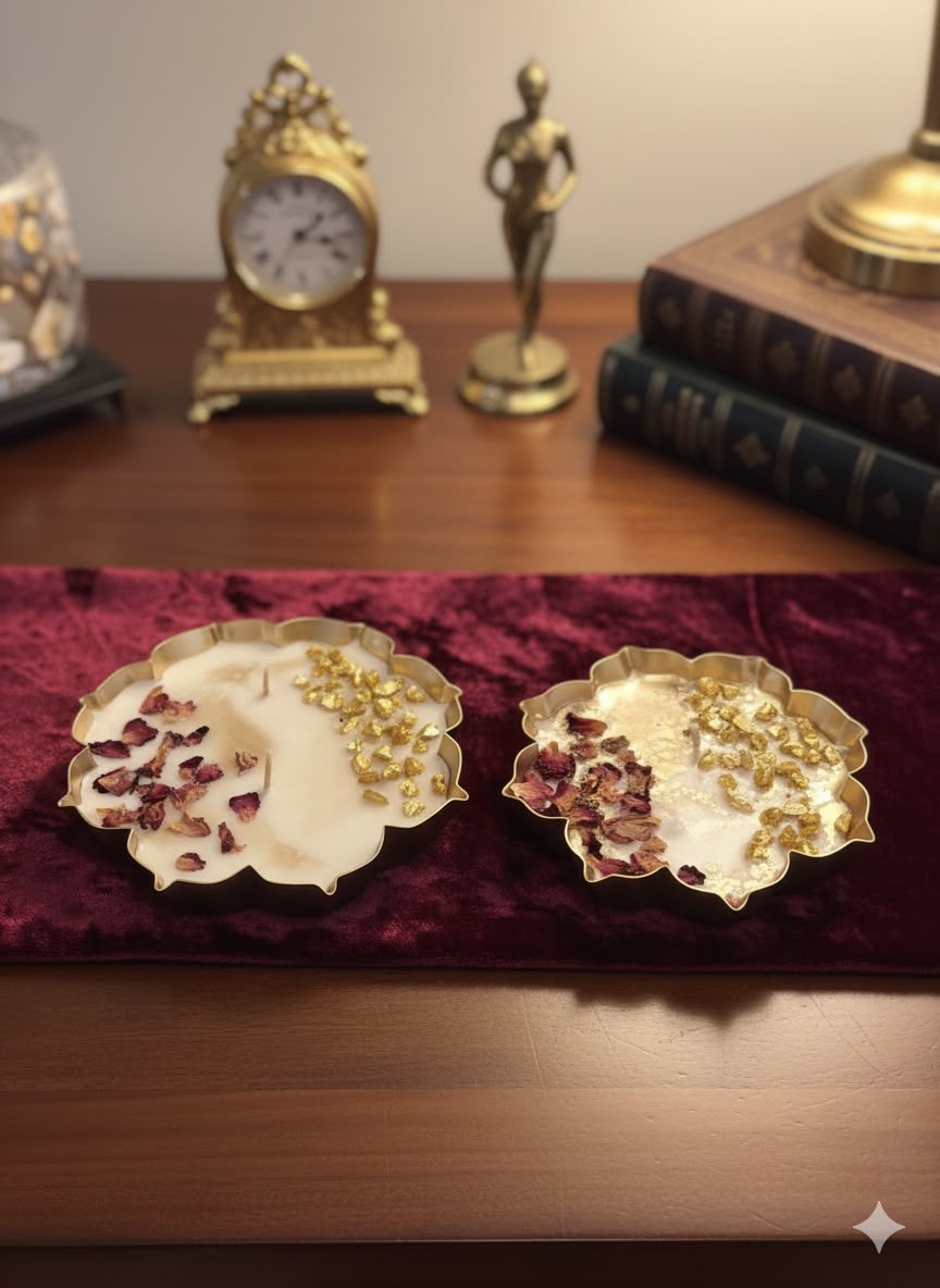 Royal Lotus Urli candle [set of 5]