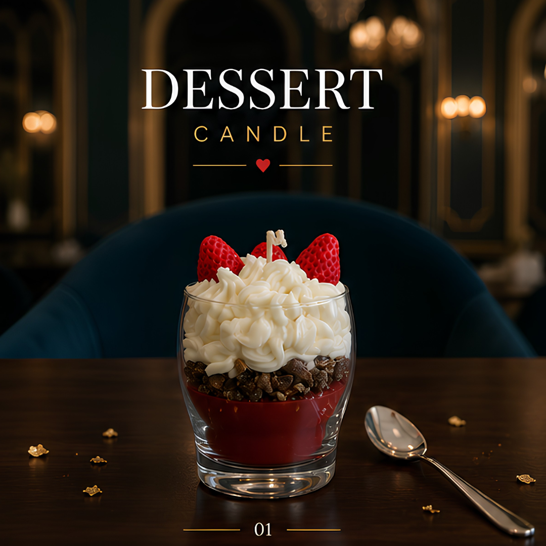 Strawberry Dessert Candle