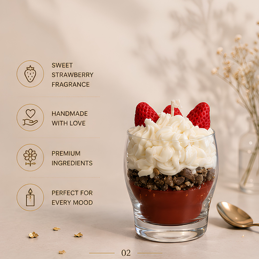 Strawberry Dessert Candle