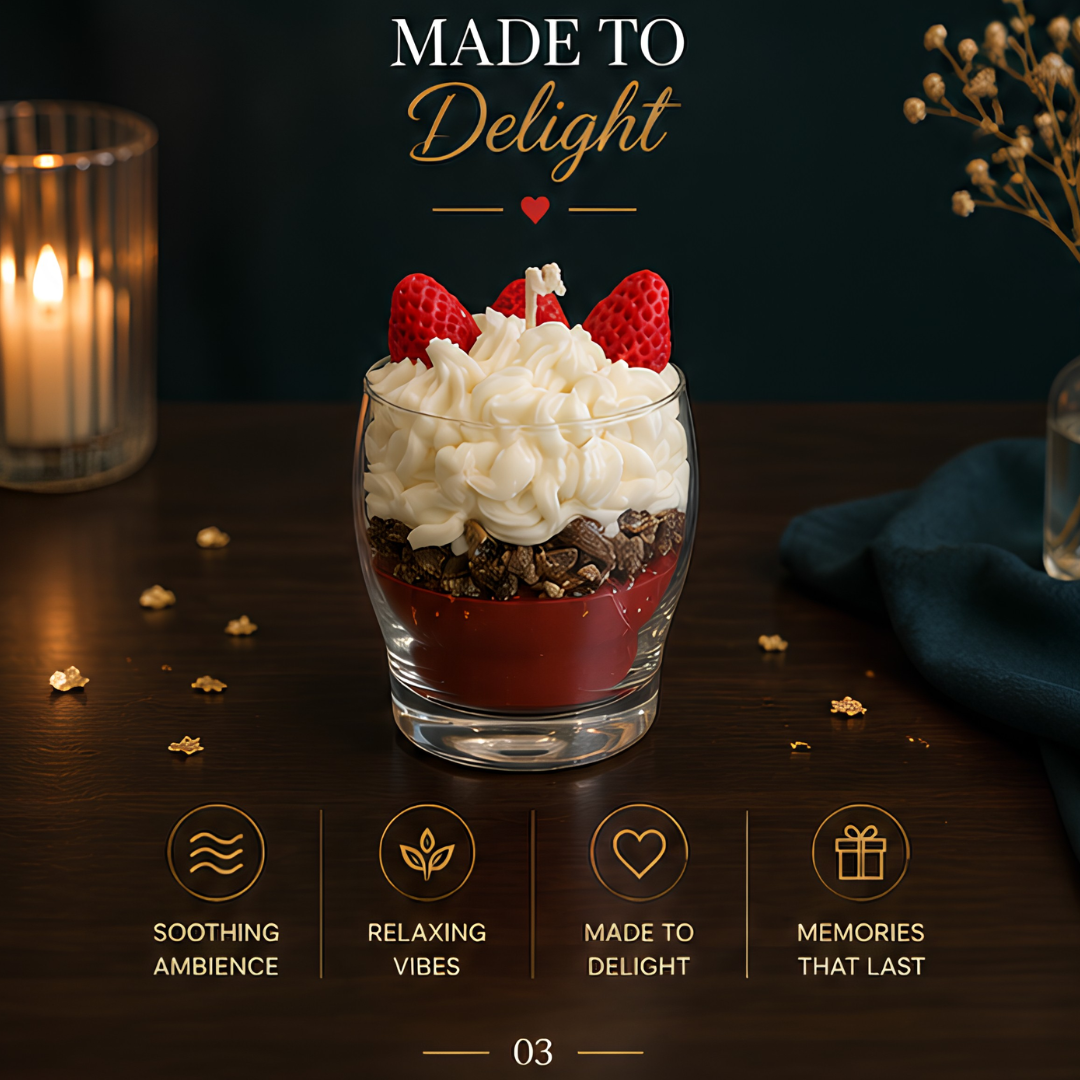 Strawberry Dessert Candle