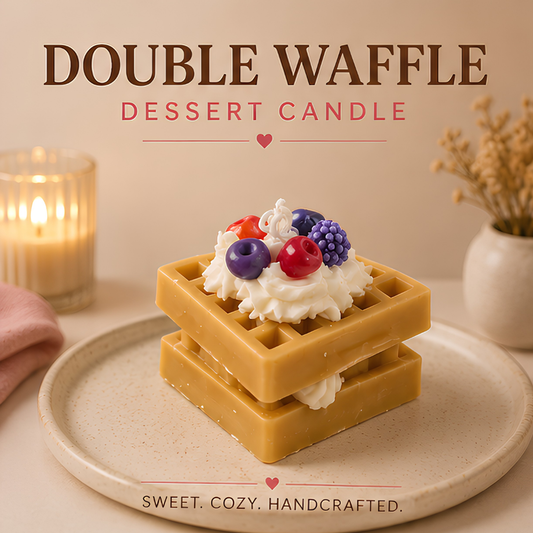 Double Waffle Dessert Candle