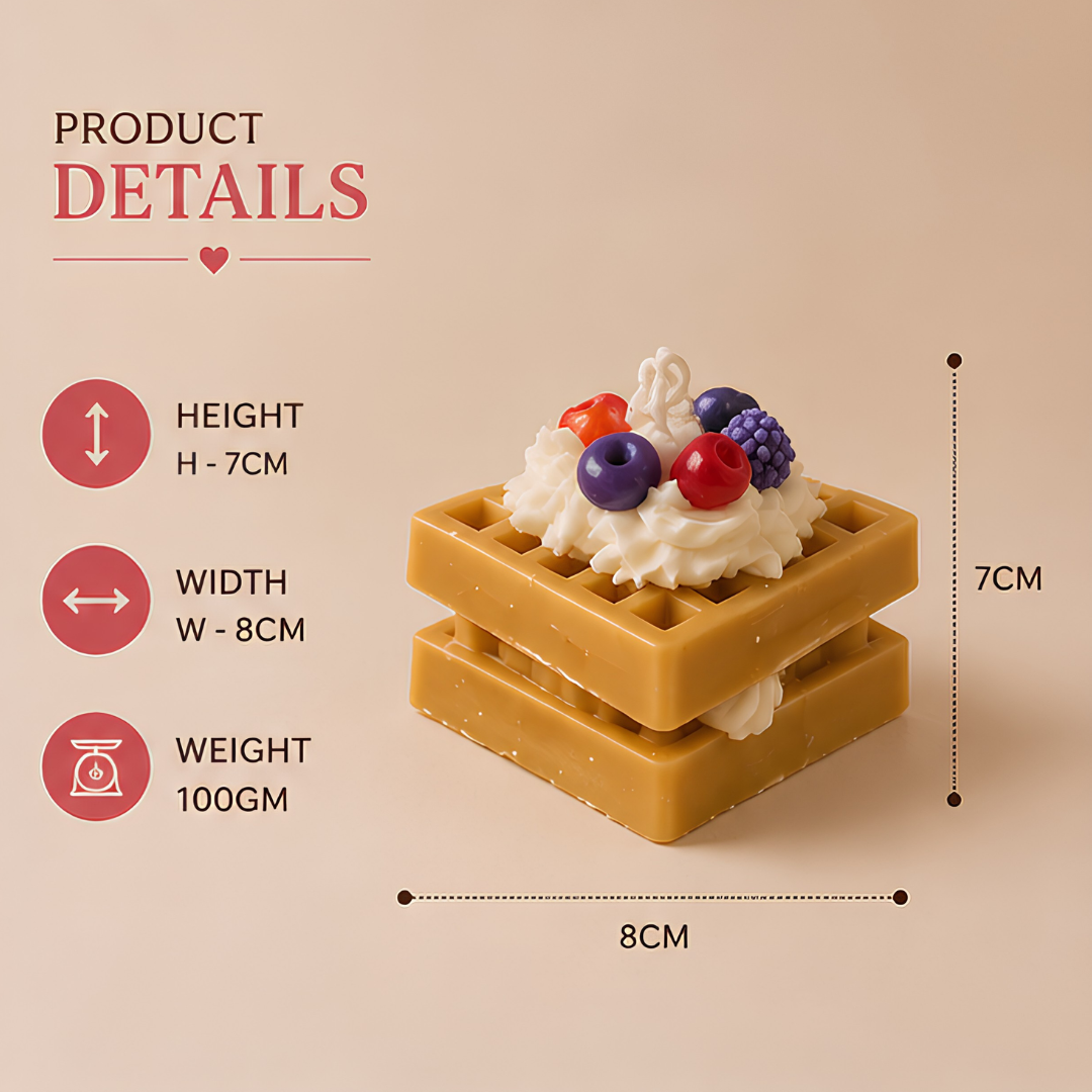 Double Waffle Dessert Candle