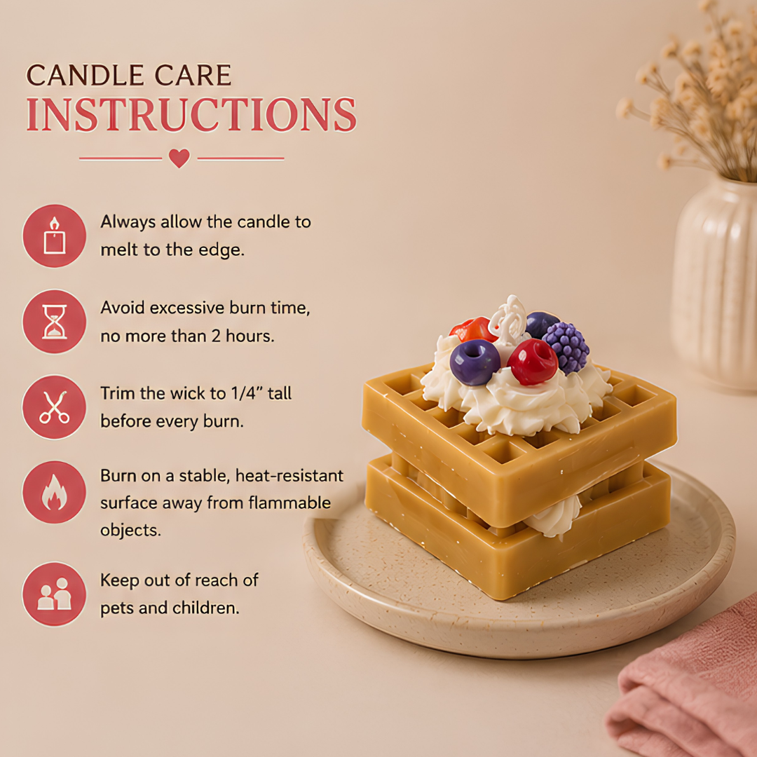Double Waffle Dessert Candle