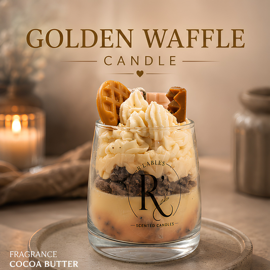 Golden Waffle Candle