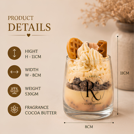 Golden Waffle Candle