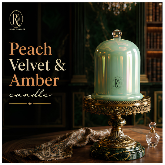 Peach Velvet & Amber Candle