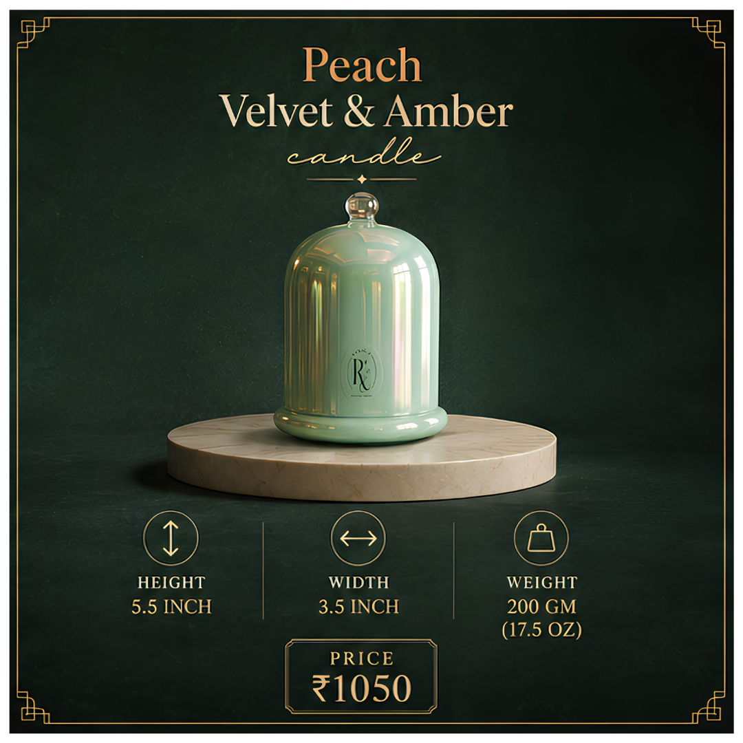 Peach Velvet & Amber Candle