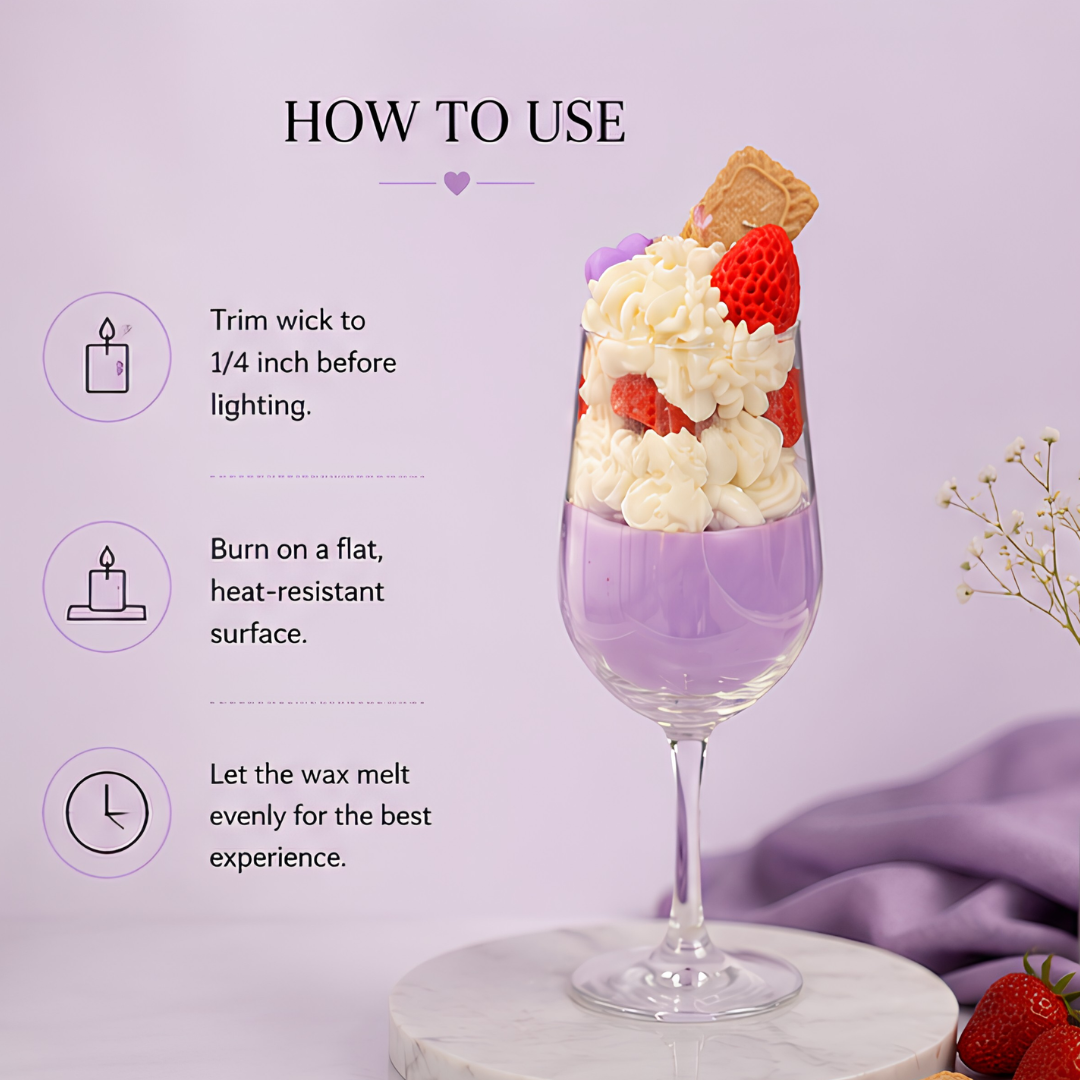 Purple Berry Dessert Candle