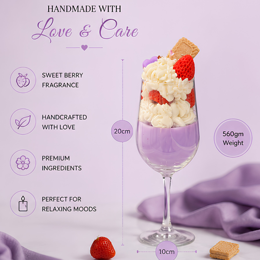 Purple Berry Dessert Candle