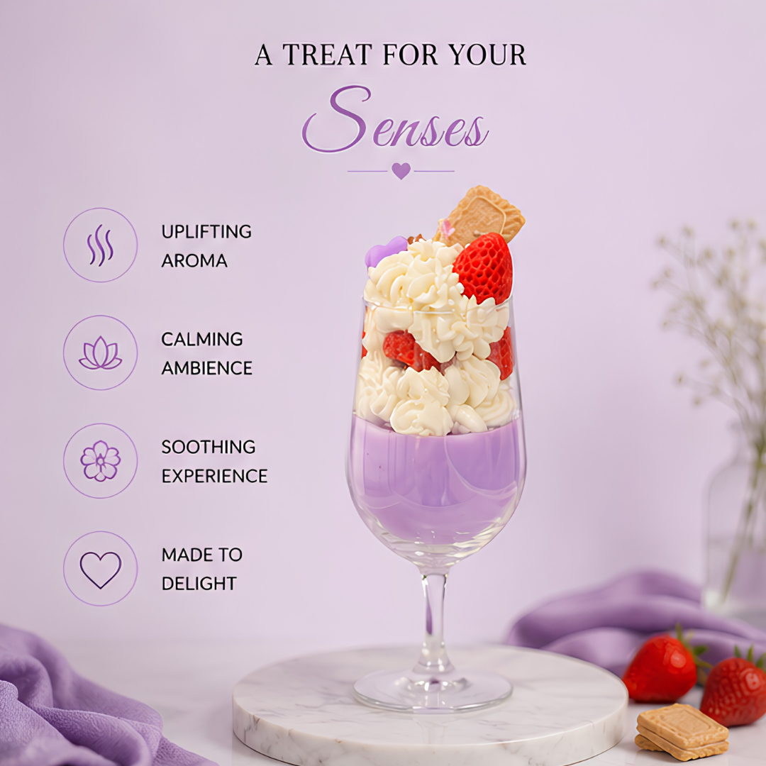 Purple Berry Dessert Candle