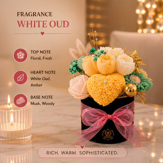 White Oud Luxury Small Candle Bouquet