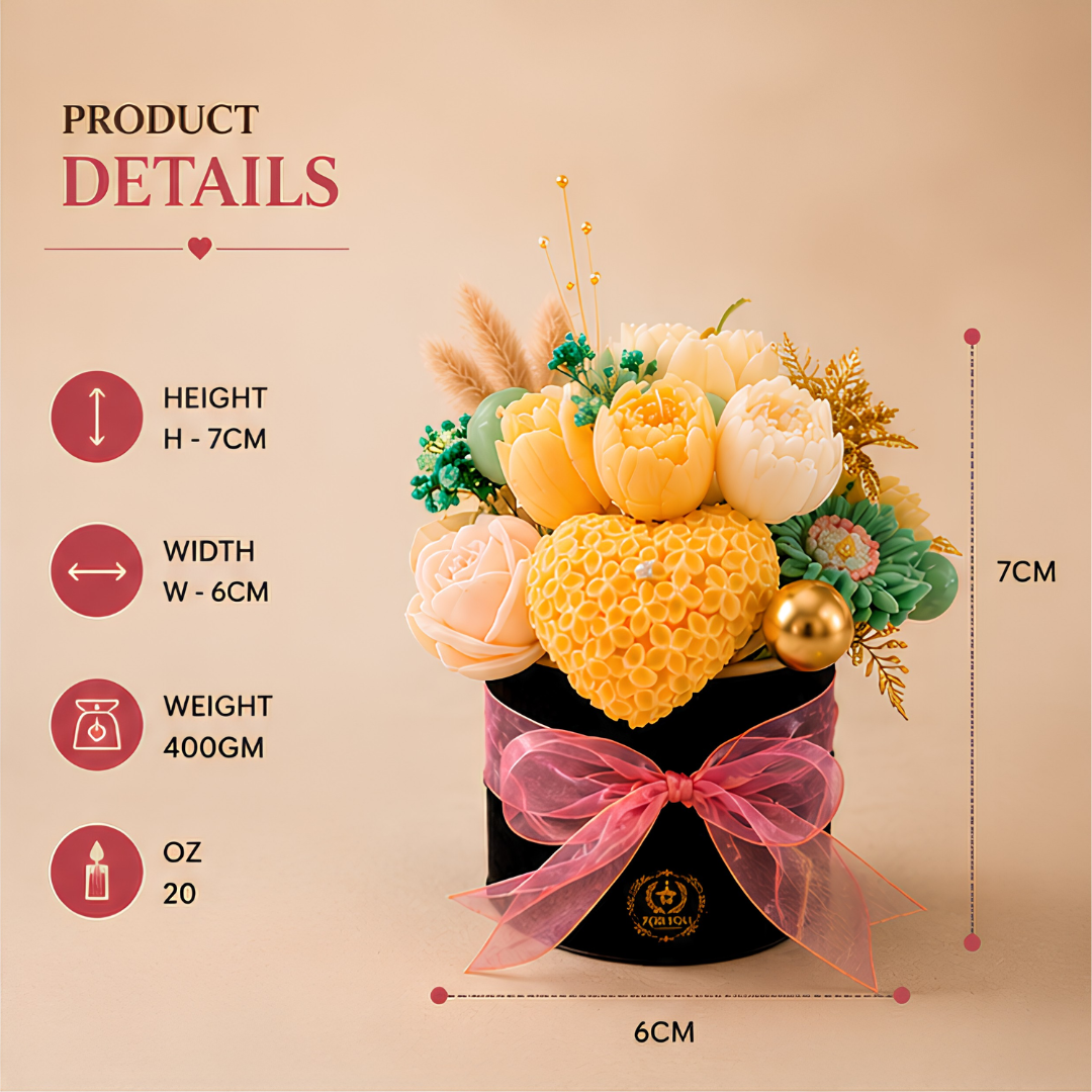 White Oud Luxury Small Candle Bouquet