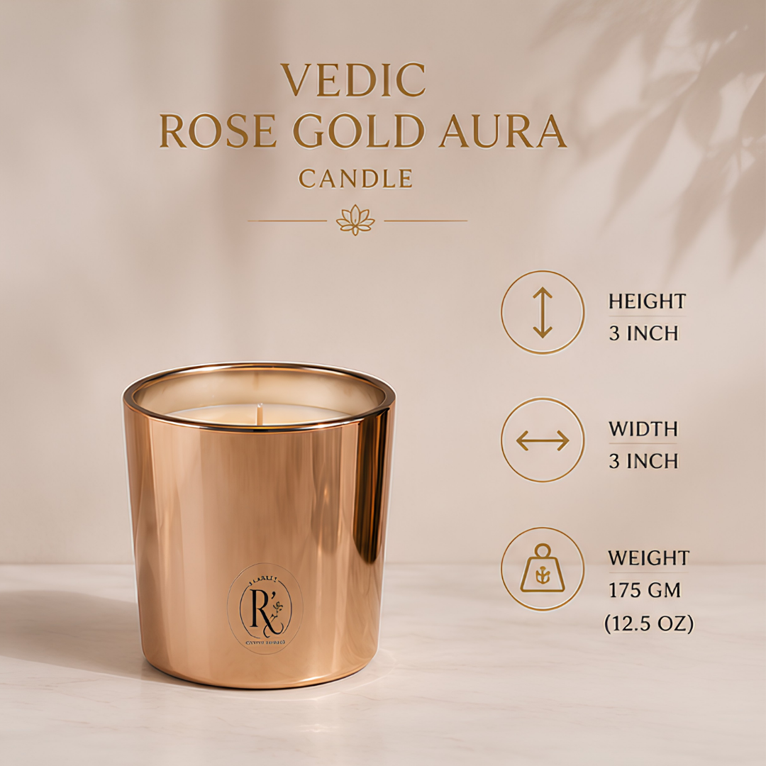 Vedic Rose Gold Aura Candle